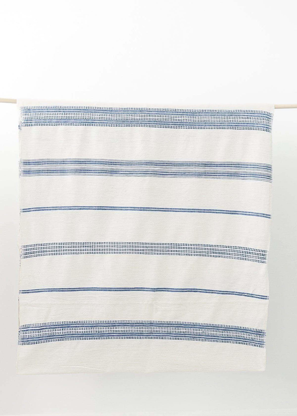 Aden Fabric Yardage - Natural with Blue - SwagglyLife Home & Fashion